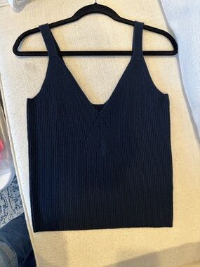 J Crew navy cashmere tank XL